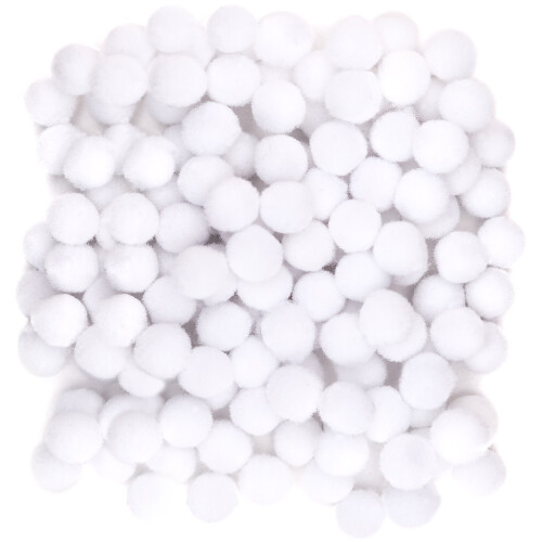 Polyester POMPONER HVIDE Dekorative 1 cm 120 stk.