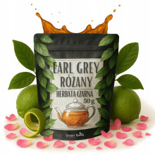 Sort te Earl Grey Rød 50 g Rose Ceylon Aromatisk Bergamot