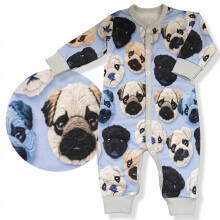 68 hel lynlås-heldragt HELDAGSSPARKETTER uden fødder PYJAMA-heldragter med HUNDE