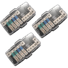 3X Distribution de Support de Fusible ANL Stéréo Audio de Voiture Multifonctionnelle LED 0 / 4Ga Socle de Boîte À Fusibles 4 Voies 30A 60A 80Amp
