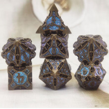 Galactic Portal RPG terningsæt med 7 metalterninger