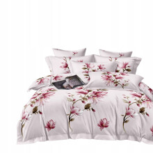 Komplet satin sengesæt Parylux 2.11 Pulverblomster dynebetræk 160x200cm