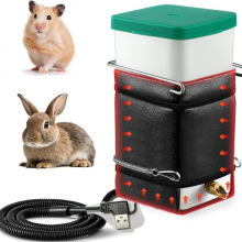 Verwarmde waterfles voor konijnen, 32 oz, druppelvrije waterfles voor konijnen, cavia's, fretten, vogels en valkparkieten