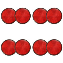 8Pcs RÉFlecteur Rouge Rond Universel pour Moto ATV 5.6 x 0.8cm