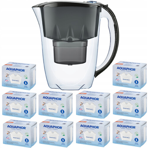 Aquaphor Aquaphor Amethyst 2,8L filterkande + 10 patroner, sort