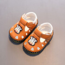 (Brown,13)Scarpe da passeggio bambino antiscivolo modello cartone animato scarpe casual per uso interno regalo