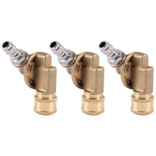 3X Coupler pour Pivoter Laveuse Une Pression Buse, Attachment Nettoyeur Gutter pour Le Nettoyage Gutter, 1/4 Pouces Quick Connect 7 Différents Angles