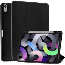 SORT ETUI TIL IPAD AIR 4/5 GEN 10,9 TOMMER MED KLAP OG PLADS TIL EN STYLUS