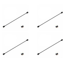 4X 5V 3-Pin-Verlängerungskabel für Computer-Motherboard-Hub-Kabelverbindungsverlängerung ARGB-Splitter, Schwarz