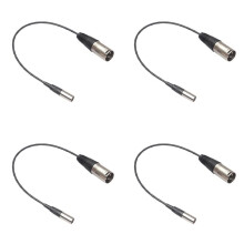 4X 3 Pin Male to 3 Pin Male XLR Plug Audio Cable XLR Male to XLR Male Audio Cable Connector Microphone Cable