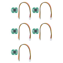 5X AS5600 Magnetic Induction Angle Measurement Sensor High Precision 12-Bit with 3-Pin Wire for Brushless Gimbal Motor