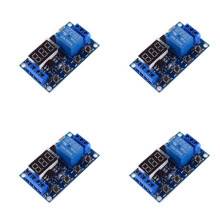 4X 6-30V Ondersteuning Micro-USB 5V LED Display Automatisering Cyclus Vertraging Timer Controle Uit Schakelaar Vertragingstijd Relais 6V 9V 12V 24V