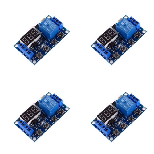 4X  6-30V Support Micro-USB 5V LED Display Automation Cycle Delay Timer Control Off  Delay 6V 9V 12V 24V