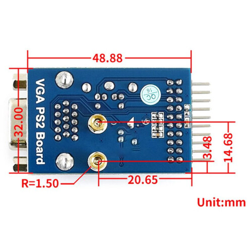 2X VGA to PS2 Module VGA PS2 Test Module Adapter Board Development Board 2