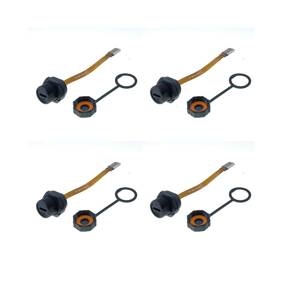 Photos - Lens Hood 4X Waterproof IP67 IP68 Type C Female to Male PFC Flat Cable 3.1 Threaded Type Type-C 3.1