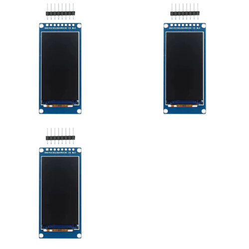 3X Tela LCD TFT de Ângulo Total IPS de 1,9 Polegadas Módulo de Exibição Colorida Porta Serial SPI Alta Definição 170x320 ST7789