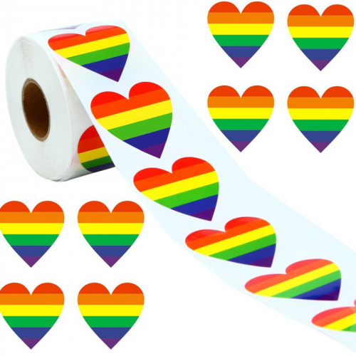 500 τεμάχια αυτοκόλλητα υπερηφάνειας Lgbtq, αυτοκόλλητα ουράνιου τόξου 1