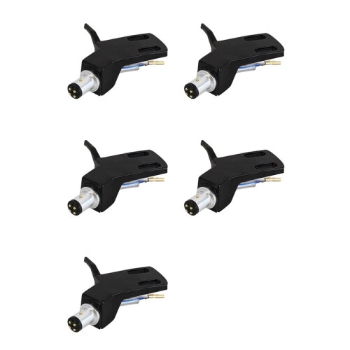 5X Tornable Headshell Liga de Alumínio Headshell Record Turntable Needle Replacement Phono Stylus Cartridges Rack Black