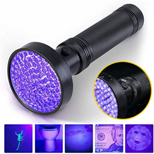 Μαύρος φακός UV - 100 LED υψηλής ισχύος, εφέ πλημμύρας 30 ποδιών - Επαγγελματι 1