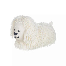 (White Longhair Lion) TPR Stress Pinch Joy Kids Stress Pull Toy Long Hairball Soft Silicone Vent Gift