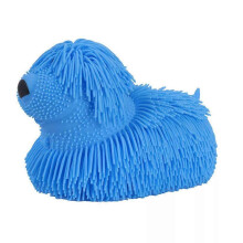 (Blue Longhair Dog) TPR Stress Pinch Joy Kids Stress Pull Toy Long Hairball Soft Silicone Vent Gift