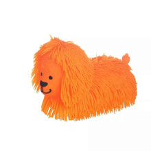 (Orange Longhair Lion) TPR Stress Pinch Joy Kids Stress Pull Toy Long Hairball Soft Silicone Vent Gift