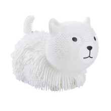 (White Longhair) TPR Stress Pinch Joy Kids Stress Pull Toy Long Hairball Soft Silicone Vent Gift