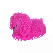 (Red Longhair Lion) TPR Stress Pinch Joy Kids Stress Pull Toy Long Hairball Soft Silicone Vent Gift