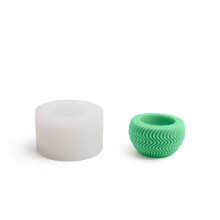 Silikone lysform, beholderbund, 7x4 cm