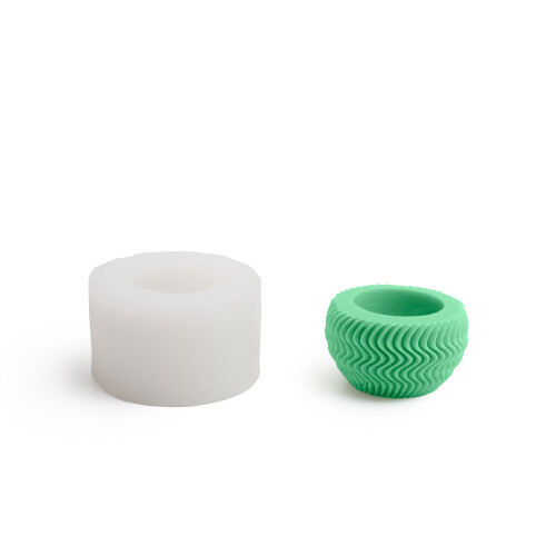 Silikone lysform, beholderbund, 7x4 cm