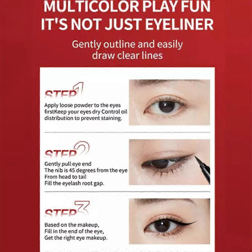 (3pcs) Calligrapher Eyeliner, Long-Lasting Calligrapher Eyeliner Smudgeproof Waterproof 1