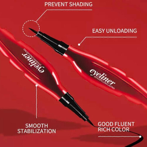 (2pcs) Calligrapher Eyeliner, Long-Lasting Calligrapher Eyeliner Smudgeproof Waterproof 2