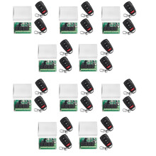 10X DC12V 24V 4CH Remote Control 433M Receiving Control Four-Way Relay Module