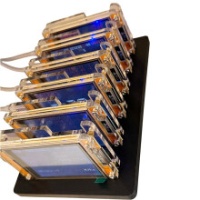 12x 1030KH/S NMMiner NerdMiner+6 Slots Stand Bitcoin Crypto Solo Miner 2.8 Inch Display Upgraded Hardrate Home BTC