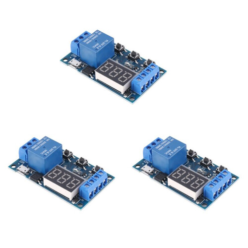 3X HW-521 Digital  Delay 1 Way Relay Trigger Cycle Timer Delay  Circuit Board Timing Control Module