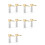 5pcs 3.5mm L Shape Jack Gold Plated 90 Degree Angle Audio Connector Audio Plug Silver 1