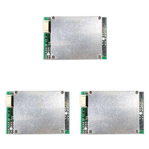 3X Placa da ProteçãO da Bateria de Lítio de 4S 12V 50A BMS LiFePO4 com Equilíbrio da Bateria do Poder/Placa da ProteçãO do PCB do Reforço