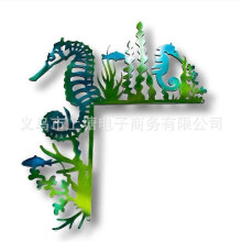 (seahorse) 2024 Sea Turtle Door Frame Decoration Metal Turtle Door Sitter Wall Art Decor