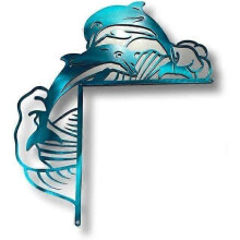 (Dolphin) 2024 Sea Turtle Door Frame Decoration Metal Turtle Door Sitter Wall Art Decor
