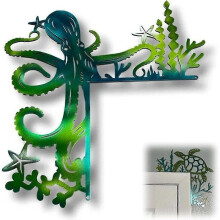 (octopus) 2024 Sea Turtle Door Frame Decoration Metal Turtle Door Sitter Wall Art Decor