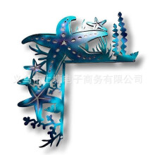 (starfish) 2024 Sea Turtle Door Frame Decoration Metal Turtle Door Sitter Wall Art Decor