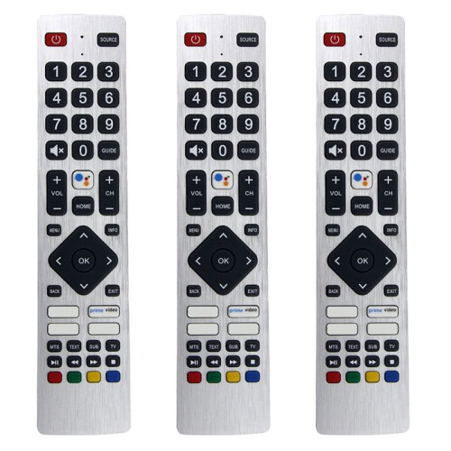 3X RMC0133 Remote Control Replace for  TV Remote Control Free Setup
