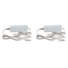 2X Ersatz-AC-Netzteil, Gamepad-Steuerung, Ladegerät für WiiU-Spielekonsole, EU-Stecker