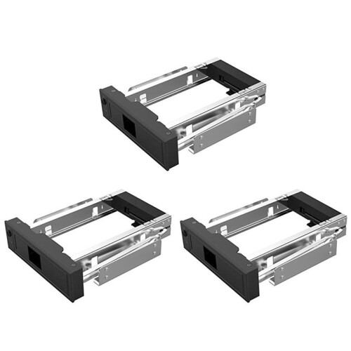3X 1106SS 5.25 CD-ROM de Rack Móvel Hot Swap Sem Bandeja de 3,5 Polegadas Adaptador SSD de Disco Rígido  Interno - Preto