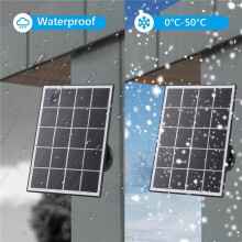 2X 20-W-Solarpanel-Ladegerät für Ring Video Doorbell, 360 Verstellbare Halterung, für Doorbell 4/3/3 /2 Schwarz