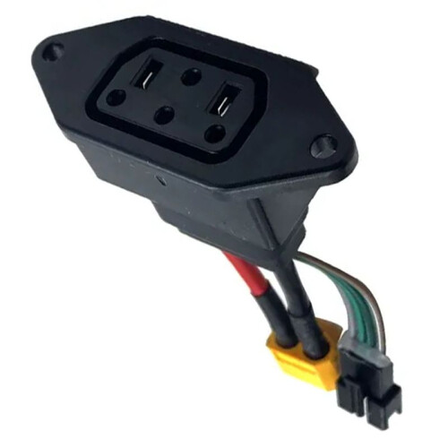 2X for Super Soco Lithium Battery Connector Charger Socket  Circular  for Super Soco Tc Ts Tsx Cu Square Needle 1