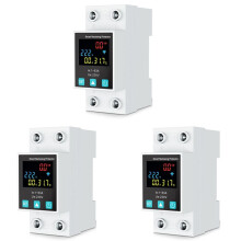 3X ZigBee TUYA 2P/63A Circuit Breaker Earth Leakage over Under Voltage Protection Protector Relay  Meter