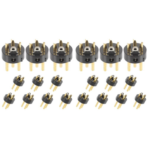 20 Stuks 3-Pins Vergulde Connector voor Microfoon KTV Audioconversie-Adapter Luidsprekermicrofoonaccessoires