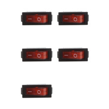 25 Pezzi AC 16A / 250V 20A / 125V Rosso Illuminato Luce Off SPST Barca Interruttore A Bilanciere