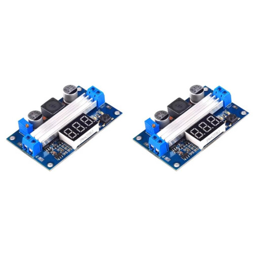 2X - Hoogvermogen Verstelbare Boostmodule 3,0-35V Tot 3,5-35V 100W met Digitale Display Voltmeter